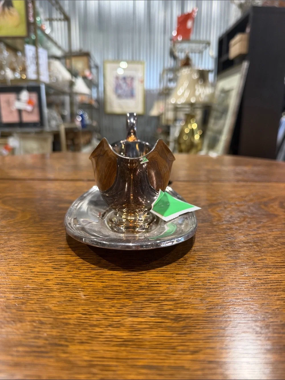 Silver Gravy Boat with Attached Saucer - Classic Home Dining